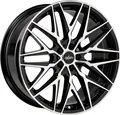 Oxigin Felge 25 Oxcross 7.5 Zollx17 Zoll ET45 5x114.3 black full polish OX257517J45BFP kompatibel mit Toyota Auris Avensis Camry C-HR Corolla Verso Previa RAV4 Yaris