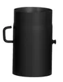 Kleining Rauchrohr ø 150 mm, 250 mm lang, mit Drosselklappe schwarz TOP NEU