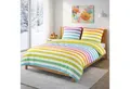 Buymax Bettwäsche Regenbogen, Rainbow 100% Baumwolle, Biber, 3 teilig, 200x220 cm Flanell 100% Baumwolle Winterbettwäsche mit Reißverschluss