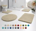 Kleine Wolke Badematte RELAX, Höhe 30 mm, rutschhemmend beschichtet, fußbodenheizungsgeeignet, Polyacryl, rechteckig, Badteppich, meliert, rechteckig, rund & als Set erhältlich