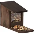 Relaxdays Eichhörnchen, Dunkelbraun, Holz, Kunststoff, 12x17.5x25 cm, Gartenzubehör, Gartenpflege, Vogelhäuser