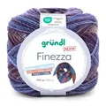 GRÜNDL WOLLE FINEZZA FARBVERLAUF 200g LILA EANS HASELNUß SILBERGRAU 100G/8,50€