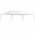 vidaXL Partyzelt UV-beständig Wasserbeständig Pavillon Festzelt Gartenzelt Gartenpavillon Bierzelt Zelt Garten Party 4x6m Weiß PE Eisen