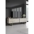 Skye Decor, Luxe - Travertine, Gold, TV-Schränke, Travertin, 180 x 50 x 30 cm - Beige/Gold