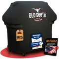 Old South - Grillabdeckung Wetterfest - Grill Abdeckhaube für Weber, Napoleon, Enders, Rösle Gasgrill - Grillhaube Cover Wasserdicht (132 x 65 x 110 cm)