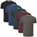 5er Packung Einfarbige T-Shirts mit Rundhalsausschnitt Medium Dark Essentials...