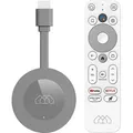 Homatics Dongle G 4K Google TV Mediaplayer Stick Grau (UHD 4K, WiFi 5, LAN, Sprachfernbedienung) - Grau