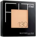 Maybelline New York Puder, Mattierend, porenverfeinernd und langanhaltend, Fit Me! Matte + Poreless, Nr. 130 Buff Beige, 1 x 9g