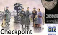 Masterbox German Checkpoint Grenzkontrolle House Dogs Civil 1:35 Häuschen Hunde