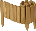 Garronda Beeteinfassung Holz Rollzaun Gartenzaun imprägniert Flexibler Rollborder Rasenkante Länge: 100 cm (Hellbraun, Höhe: 20 cm)