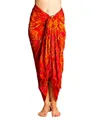 PANASIAM Sarong B014 Fireflame Orange tone, L