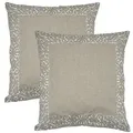 2er Set Kissenbezug Handgefertigt Frisia Weiss 40x40cm - Boho Deko