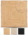 carpetfine Teppich Nele Juteteppich Naturfaser, rechteckig, Höhe: 6 mm, geflochtener Wendeteppich aus 100% Jute, quadratisch und als Läufer