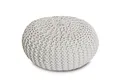 Amagohome Sitzhocker Strickhocker Pouf Ø45 o. 55cm Bodenkissen Sitzpouf XXL Baumwolle recyc
