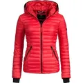 Navahoo Steppjacke Kimuk leichte Übergangsjacke mit Kapuze rot S (36)
