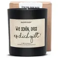 suebidou Duftkerze Sojawachs Kerze mit Miaflora Duft Handarbeit mit einem schönen Spruch, Sojawachs beige