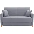 Schlafcouch grau mit Matratze 13 cm 2-3-Sitzer SKANDY