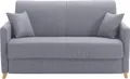 Miliboo - Schlafcouch grau mit Matratze 13 cm 2-3-Sitzer SKANDY
