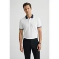 OLYMP Poloshirt Casual farbliche Kontrast-Details weiß S (44/46)