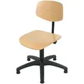 STIER Arbeitsstuhl mit Gleitern Sitzhöhe 420-610 mm Buche natur