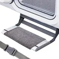 ONVAYA® Wohnmobil Fußmatte für Trittstufe | rutschfeste Wohnwagen-Fußmatte | Wohnmobil Zubehör | größenverstellbar | Robustes Material | einfache Reinigung (Fußmatte Klickverschluss Grau)