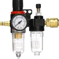 Druckluft Druckminderer mit Wasserabscheider Manometer 1/4" passend für Kompress