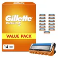 Gillette Fusion5 Rasierklingen, 14 Original Ersatzklingen für Herren mit Größerem Gleitstreifen für Ein Sanftes Gleiten und 5 Klingen für Eine Unglaublich Gründliche und Komfortable Rasur