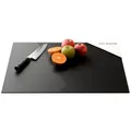 ALLboards Glas Herdabdeckplatte Schneidebrett SCHWARZ CLASSIC BLACK 52x60 cm Multi-Platte Arbeitsplatte Herdschutz Deko für Küchen Gehärtetes