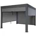 MCW Pergola L46 mit Seitenwand Anthrazit 10cm-Alu-Gestell 3x3m