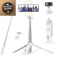 Selfie Stick mit 2 LED-Lampen 360 Drehbar 135 cm