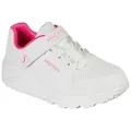 Skechers UNO LITE Sneaker Plateausneaker, Retro Sneaker, Klettschuh im Monochrome Look weiß 34 EU