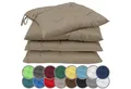 NatureMark Sitzkissen 4er-Set Stuhlkissen 40x40cm mit Bändern, Sitzpolster Kissen 4er Pack, schadstoffgeprüft, Sand