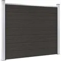 vidaXL Zaunelement WPC 180x146 cm Schwarz 148984