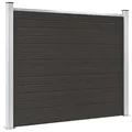 vidaXL Zaunelement WPC 180x146 cm Schwarz - Schwarz