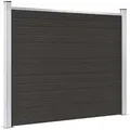 Zaunelement Wpc 180x146 Cm Schwarz - Vidaxl
