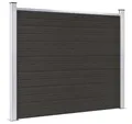 vidaXL Gartenzaun Zaunelement WPC 180x146 cm Schwarz, (1-St)
