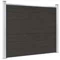 vidaXL Zaunelement WPC 180x146 cm Schwarz NEU