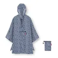 reisenthel mini maxi poncho signature navy – Klein verpackter Regencape aus hochwertigem Polyestergewebe – Ansprechendes Design mit weiter Kragenöffnung