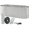 TTL GARDEN Ovales Garten-Hochbeet SPIRIT L 240×80×80 cm – Großes Metall Hochbeet Verzinkt in Silber für Garten & Terrasse