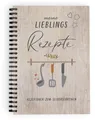 KuschelICH Rezeptbuch zum Selberschreiben - Lieblingsrezepte DIN A5 mit Inhaltsverzeichnis & Schutzcover
