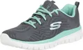 Skechers Damen Schnürschuhe Sportlich Gummisohle grau