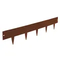 bellissa – Rasenkante Spina Corten-Stahl 103x16cm, Nutzlänge 2m - Rasenbegrenzung aus Metall für saubere Rasen- & Beetabgrenzung - Beeteinfassung Kante mit Schraubverbindung robust & langlebig