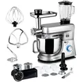 Koliber ROBOMAX X-3500-W Multifunktionale Küchenmaschine 8L 3500W mit Fleischwolf Mixer Gemüsereibe und Knetmaschine Silber - Silber