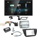 Kenwood DMX-125DAB Bluetooth MP3 USB DAB+ Einbauset für Suzuki SX4 S-Cross