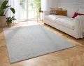 TaraCarpet Teppich Taipe-Piastrella Hasenfell extra weich Hoch-Tief-Struktur, rechteckig, Höhe: 13 mm, Hasenfell Welle grau Wohnzimmer Schlafzimmer Esszimmer 60X110