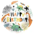 Folat 67928 - Foil Balloon - Birthday Dino - 45 cm with Automatic Valve