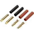 40er Multipack Reely RE-6534192 Akku Stecker, Akku Buchse 4 mm vergoldet 40 Paar