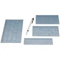 2-40x WEDO Schriftschablonen-Set, Schrifthöhen: 5 mm, 10 mm, 20 mm