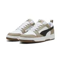 PUMA Rebound V6 Low Unisex Sneaker, Puma Weiß Puma Schwarz Eiskaffee, 44.5 EU
