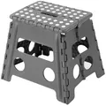 ZOLLNER Tritthocker, 100% Kunststoff, bis ca. 120 kg belastbar, Antirutschnoppen grau 29 cm x 30 cm x 22 cm